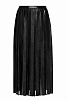 Leather pleated wrap skirt (Pre Order)