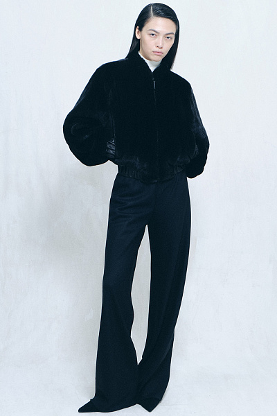Mink bomber jacket