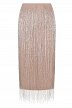 Fringed midi skirt
