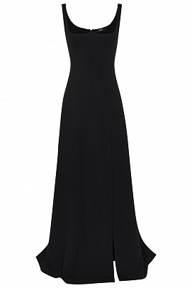 Black crepe dress