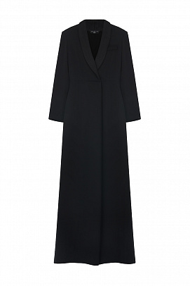 Платье-смокинг из шелка